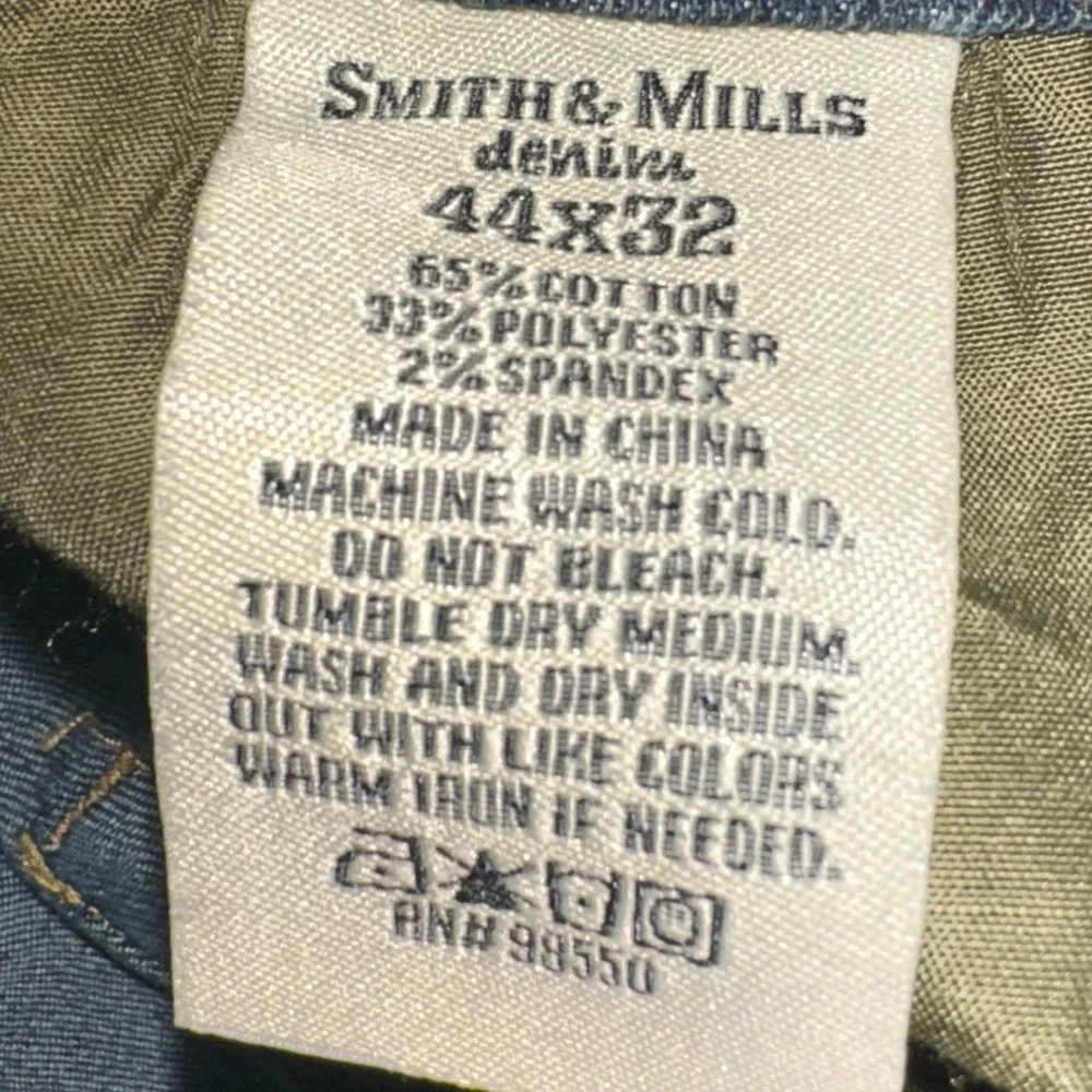 Smith Mills Denim Jeans Men's Size‎ 44x32 Straight Leg Blue Stretch